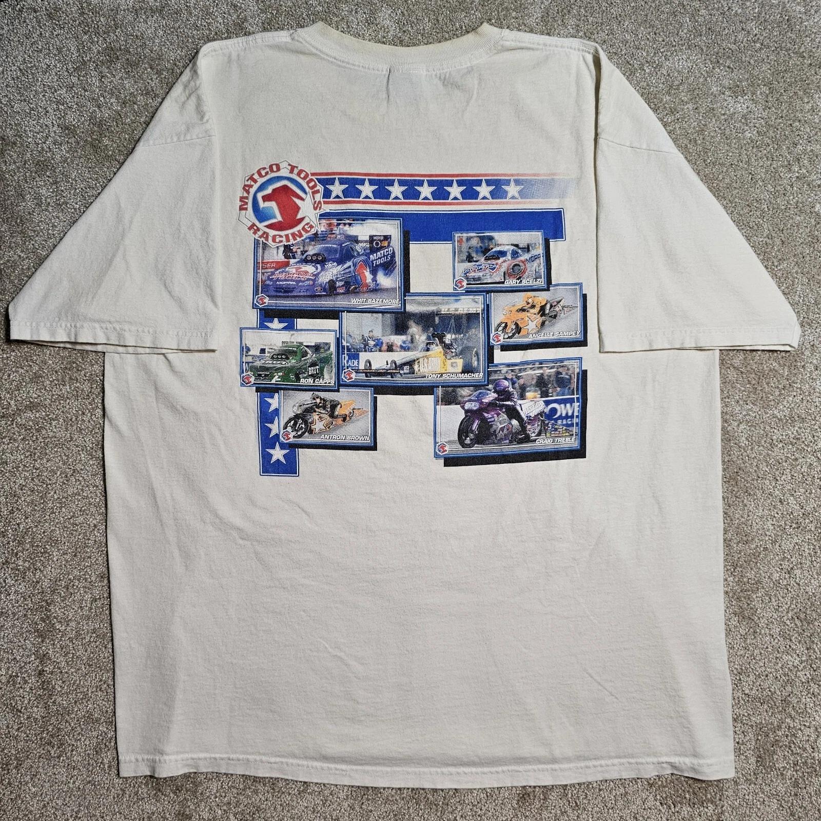 Vintage Y2k Matco Racing Tools T-shirt Mens XL Nascar Redneck Snap-on 2005 Meme L