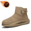 New Winter Men's High-top Snow Boots Plus Fleece Thickened Warm Cotton Boots Outdoor Men's Ankle Boots  Botas Para Hombre  M1224