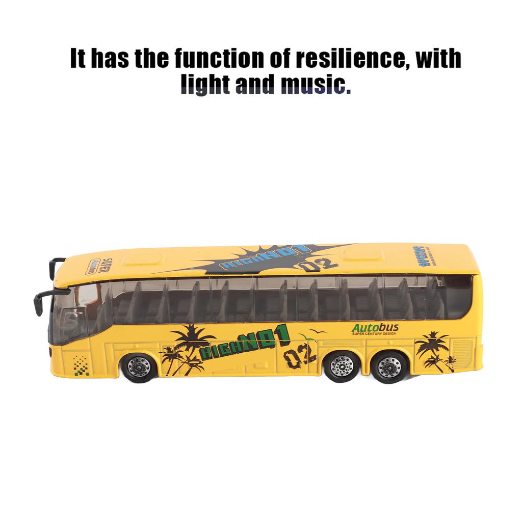 1:50 Simulering Transitbuss Modell Leke Legering Trekk tilbake Buss Leke med Lys og Musikk for