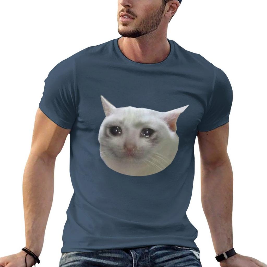 Crying Cat Jpg Tshirt T Shirt Unisex 100 Cotton Luxury Brand T Shirt For Unisex 100 Percent Cotton Tshirt