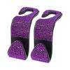2Pcs Car Seat Back Hook Bling Diamond Hanger Backseat Auto Back Universal Headrest  Storage Holder Car Interior Accessories