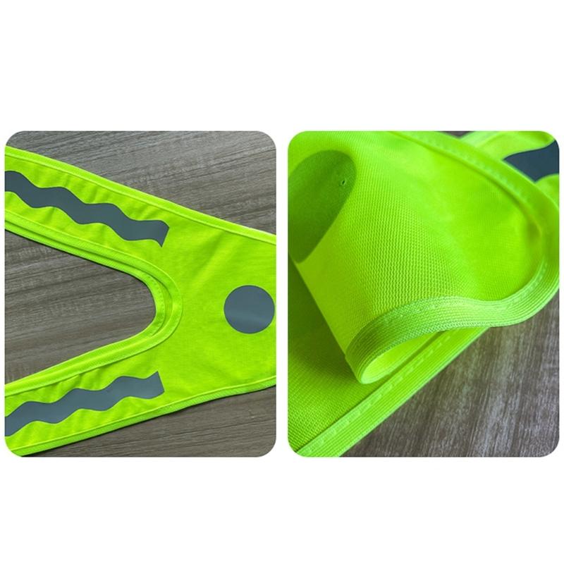 Outdoor Children Reflective Vest Students Polyester Safety Running Cycling Road V Shaped High Visibility Night Security