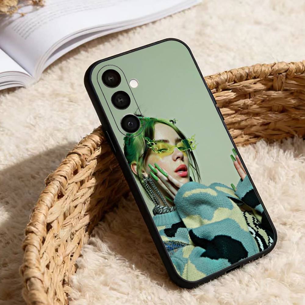 Famous S-Singer B-Billie Eilish Phone Case For Samsung Galaxy A91,80,73,72 ,71,53,52,32 ,31,22,21s,20,Soft Black Case