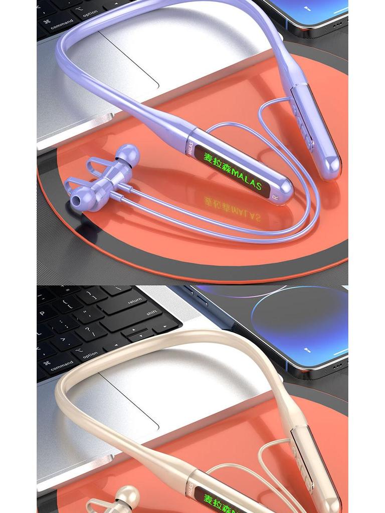 Premium Neckband Wireless Bluetooth Headset: Ultra-Long Battery, High-End Sound, Noise Cancelling In-Ear Sport Earbuds