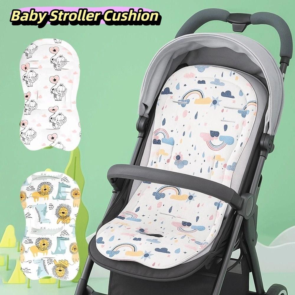 Comfortable Baby Pram Seat Mat Cartoon Printed Dining Chair Cotton Pad Baby Stroller Cushion  Kids