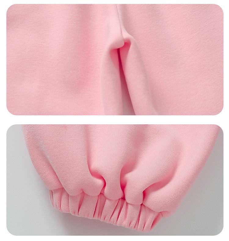 Mädchen Sweatshirt und Hose Set mit Spitzenkragen - Lässiger Frühlings-/Herbststil