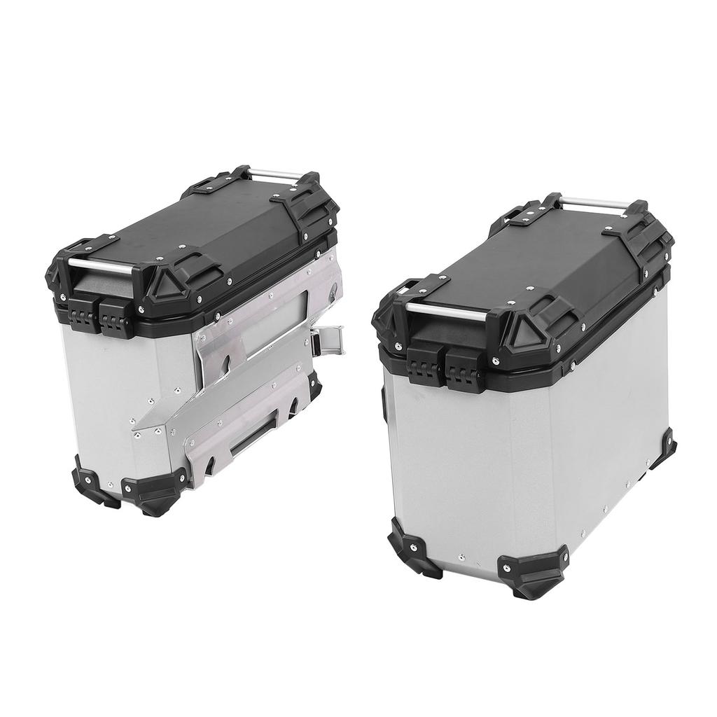 38L Motorcycle Side Case with Lock and Handle Left Right Water Resistant Quick Release Side Storage Carrier for Helmet