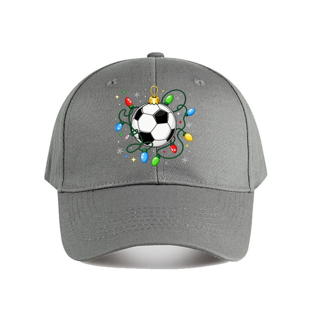 Festive Soccer OrnaUnisext Holiday Grap Baseball Cap Fashion Outdoor Sports Sunhat Unisex Snapback Cap Womens