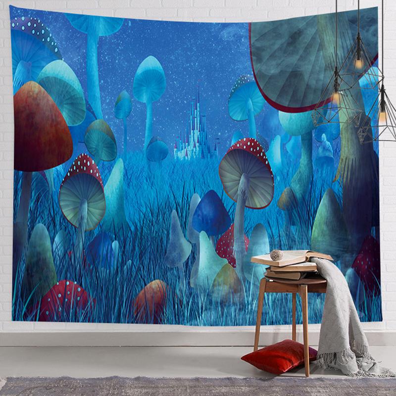 Mushroom Tapestry Wall Decor Boho Decor Psychedelic Hippie Boho Tapestry Decor Witchcraft Wall Covering Decor