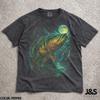 Peacock Bass Full Moon T-Shirt, 90s Vintage Fish Graphic Tee, Retro Amazon Predator Nature Shirt, Aesthetic Bass Lover Gift, Galaxy Water