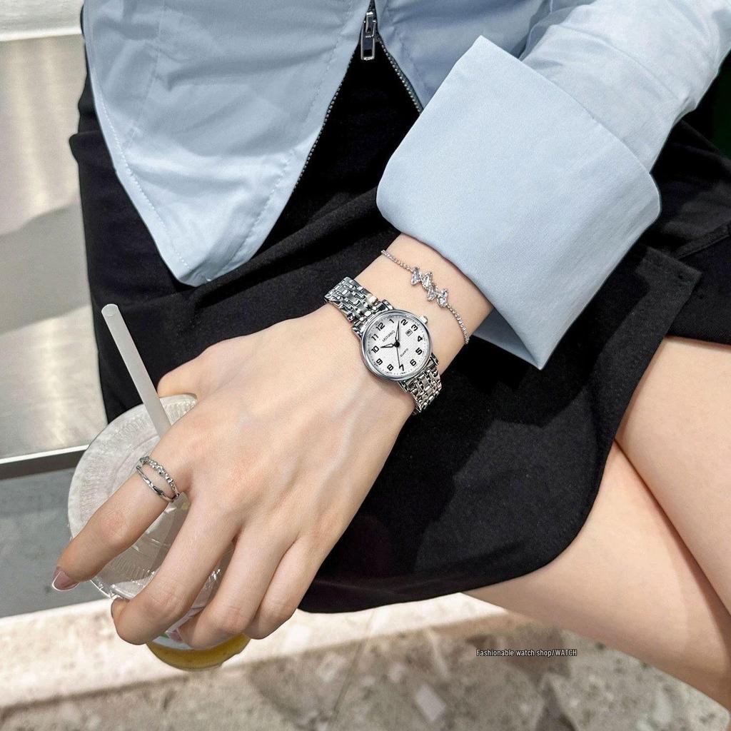 Chic Women's Simple Steel Band Watch - Versatile Fashion Elegance