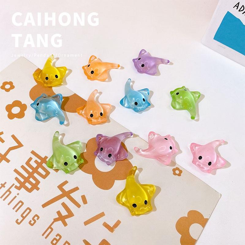Miniature Sting Ray Figurines Mini Duck Sculpture Realistic Resin Sting Ray Cake Topper Mini Sting Ray Sea Animal Figurine 10pcs