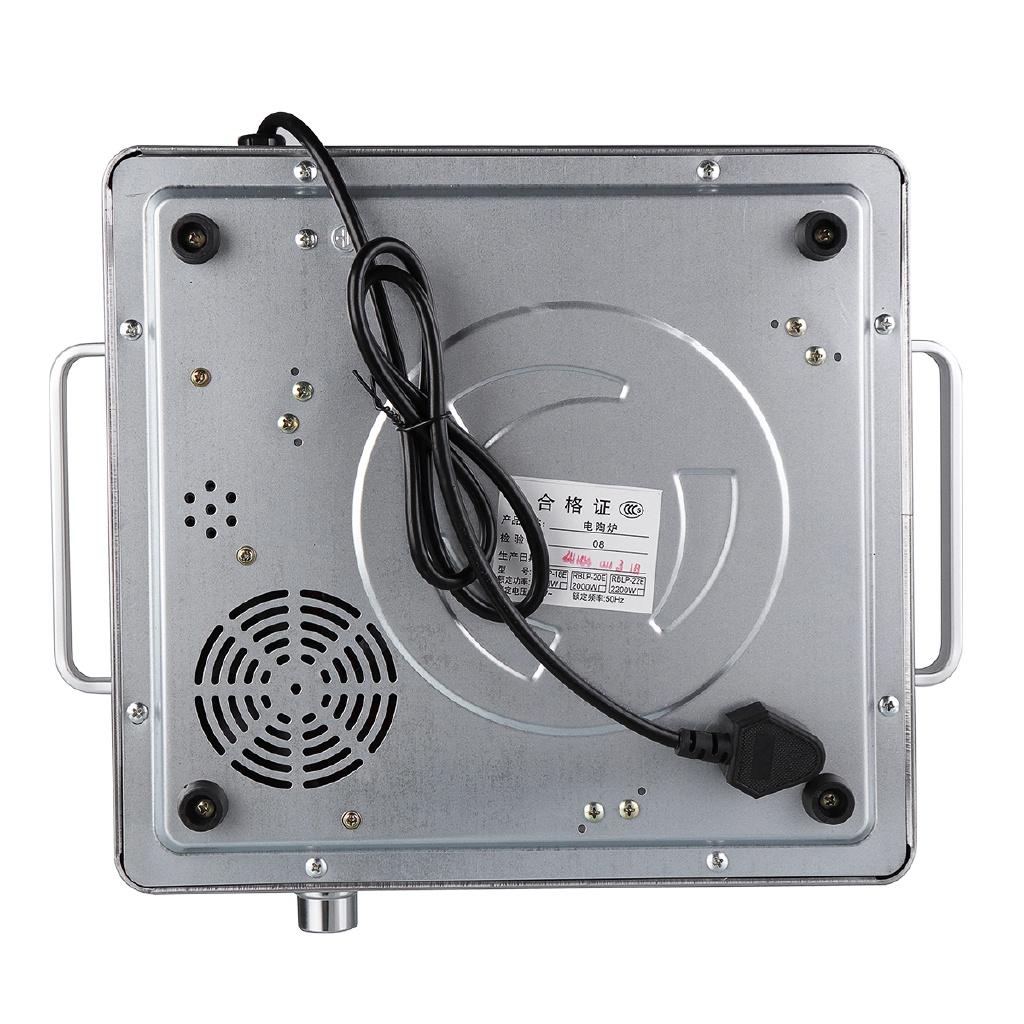 2200W Electric Induction Cooker Cooktop Kitchen Burner Portable Home Countertop Cooker Kitchen Appliance Cooking Tools 30X28X5cm