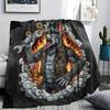 Street dark gorilla wolf truckPrint Flannel Blanket,High quality Comfortable for All Seasons,Home Decor,Warmth and Comfort,Perfect for Christmas Gifts
