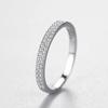Tancise Classic 925 Sterling Silver  Zircon Ring Ladies Jewelry Wedding Promise Party Gift