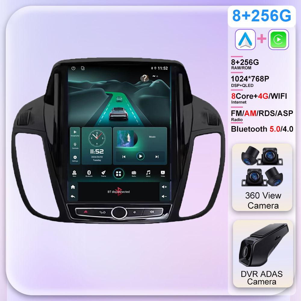 9.7 Inch Android For Ford KUGA C-max Escape 2013 - 2015 Car Radio Auto Multimedia Player GPS Navigation Carplay 5G WIFI No 2Din