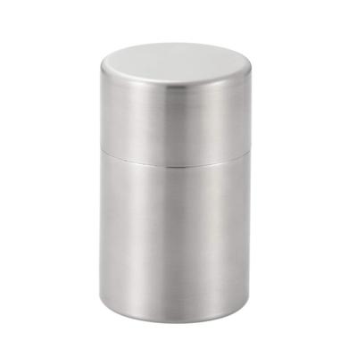 Sui Large Stainless Steel Tea Caddy, Tsubame-Sanjo, Made In Japan, YJ3102