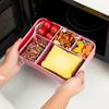 Lunch Box with Fork Spoon Split Bento Box Leak-proof Food Container BPA-Free Meal Prep Container for School Office
