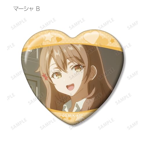 TV Anime "My Neighbor, Arya-san, Who Sometimes Whispers in Russian" Trading Scene Heart-Shaped Can Badges, Box of 10