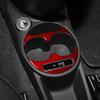 Real Soft Carbon Fiber Cup Holder Frame Sticker For Fiat 500/Abarth 595/695 2016 2017 2018 2019 2020 2025 2025 2025 2025 LHD RHD