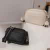Real cowhide box wrap pebbled square shoulder crossbody bag