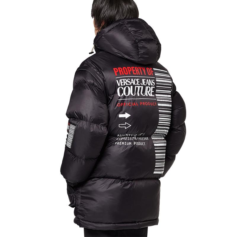VERSACE JEANS COUTURE FW21 Puffer Jacket Men's Black 71GAU411-CQS08-899