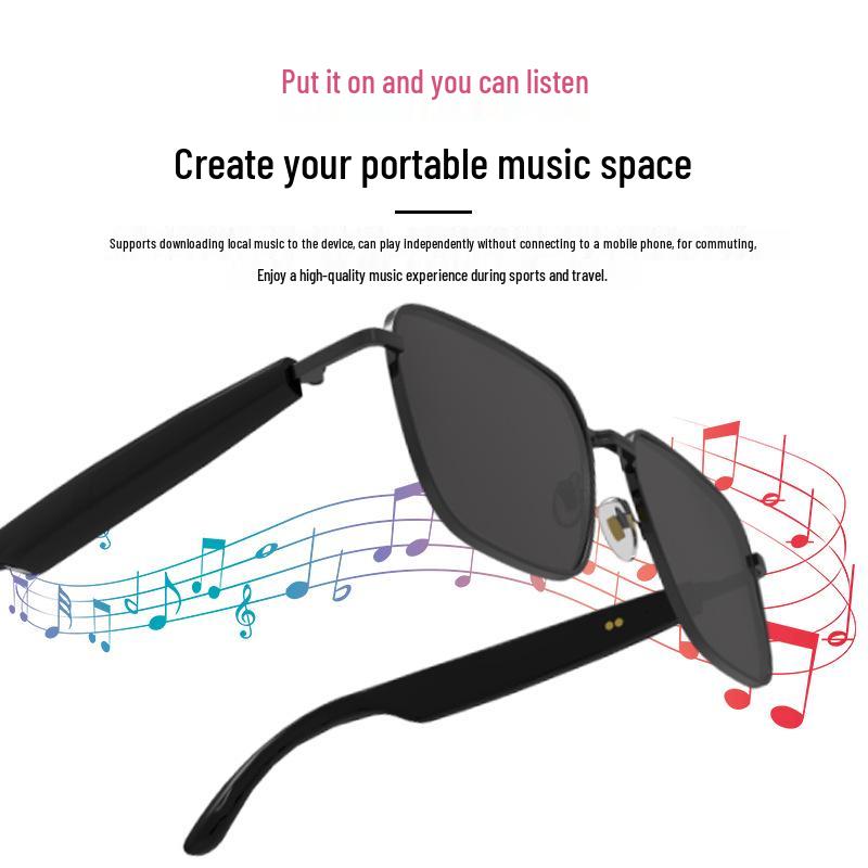 AI Bluetooth Translator Glasses: Next-Gen Sports Sunglasses with Smart Music Playback and Call Functionality.