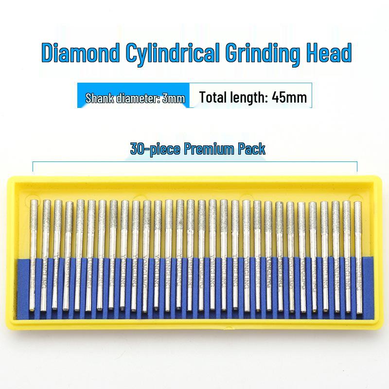 Karborundum Diamant Schleifkopf 2,35-3mm Elektrischer Schleifer Legierungsstift zum Jade Peeling