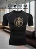 Men's Short Sleeve Compression T-Shirt Breathable Elastic Ancient Greek/Strength Training Style Top