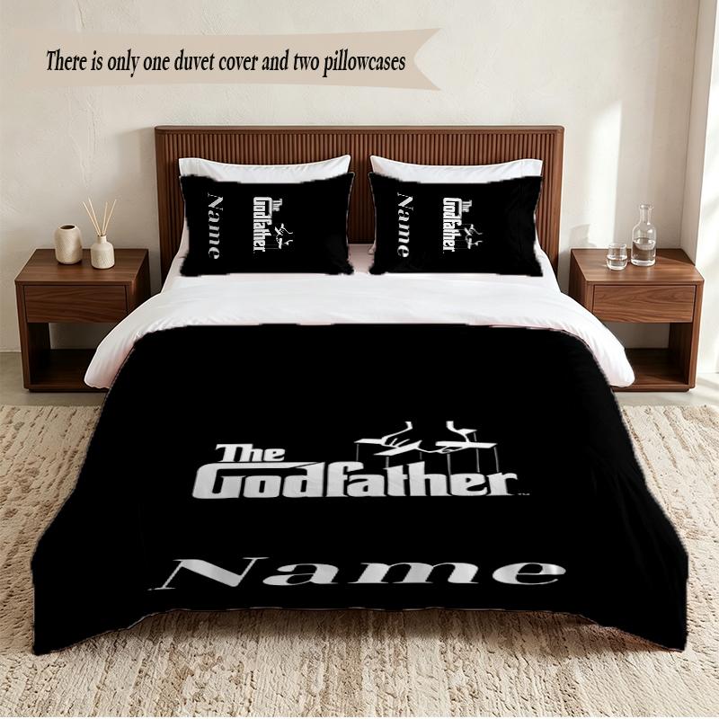 The Godfather Personalized Custom Name 3‑Piece Bedding Set Soft Duvet Cover Set For Bedroom Home Decor