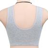 Front Button Cotton Bra for Middle-Aged & Elderly Women - Plus Size Vest Style, Solid Color.
