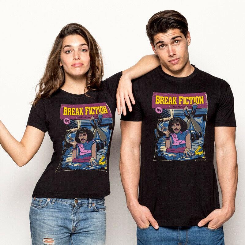 

Черная футболка унисекс «Break Fiction» Фредди Меркьюри «Я хочу вырваться на свободу» из «Криминального чтива»