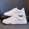 Genuine Leather White Women's Shoes 2025 - New Style, All-Match, Basic Flat Spring Student Sneakers