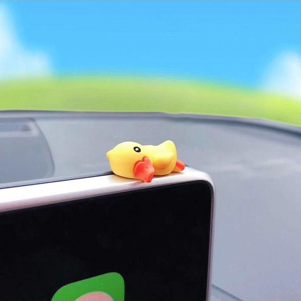 Set of 6, Car Decoration, Interior Decoration, Figurine, Cars, Cute, Animals, Accessories, Mini Size, Double-Sided Tape Included (Sleeping Side)