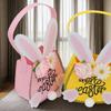 Rabbit Ear Bunny Decoration Bag Exquisite Storage Tote Reusable Easter Tote Bag  Spring Festival