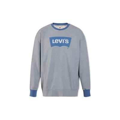Levis Logo Print Ronde Hals Pullover Lange Mouwen Sweatshirt Heren sweatshirt Grijs 38712-0050