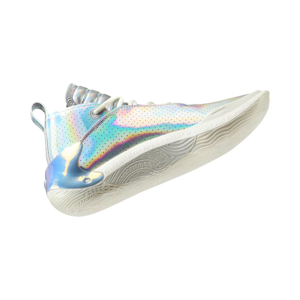 Li Ning WOW11 Cushioning Lightweight Rebound Mid top Basketball Shoes Men's Silver ABAU049-10