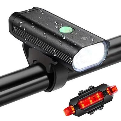 Fahrradscheinwerfer aus Aluminiumlegierung, wiederaufladbar über USB, für den Außenbereich, Fahrradlicht mit großer Reichweite, 400 Lumen, hohe Helligkeit, wasserdichter Scheinwerfer
