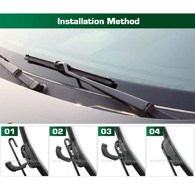 GREATROAD Wiper LHD&RHD Front & Rear Wiper Blades Set For Nissan X-Trail T31 2007 - 2013 Windshield Windscreen Window Brushes