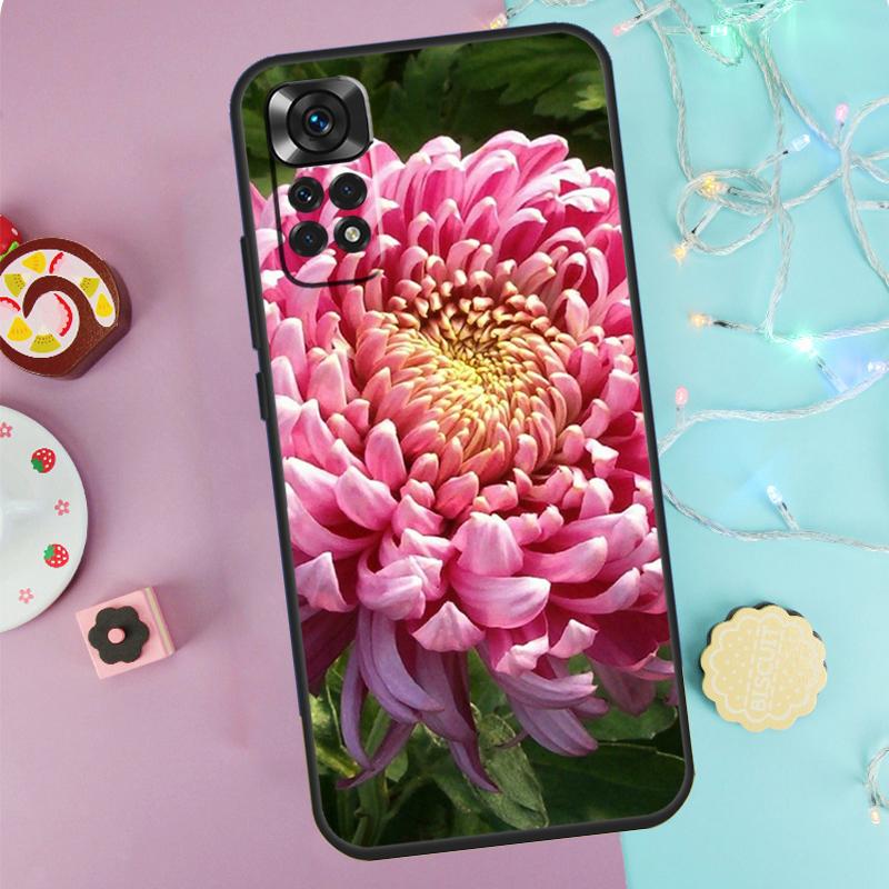 Chrysanthemum Case For Xiaomi Redmi Note 14 13 9 10 11 12 Pro 9S 10S 11S 12S Redmi 13C 10C 12C 14C Cover