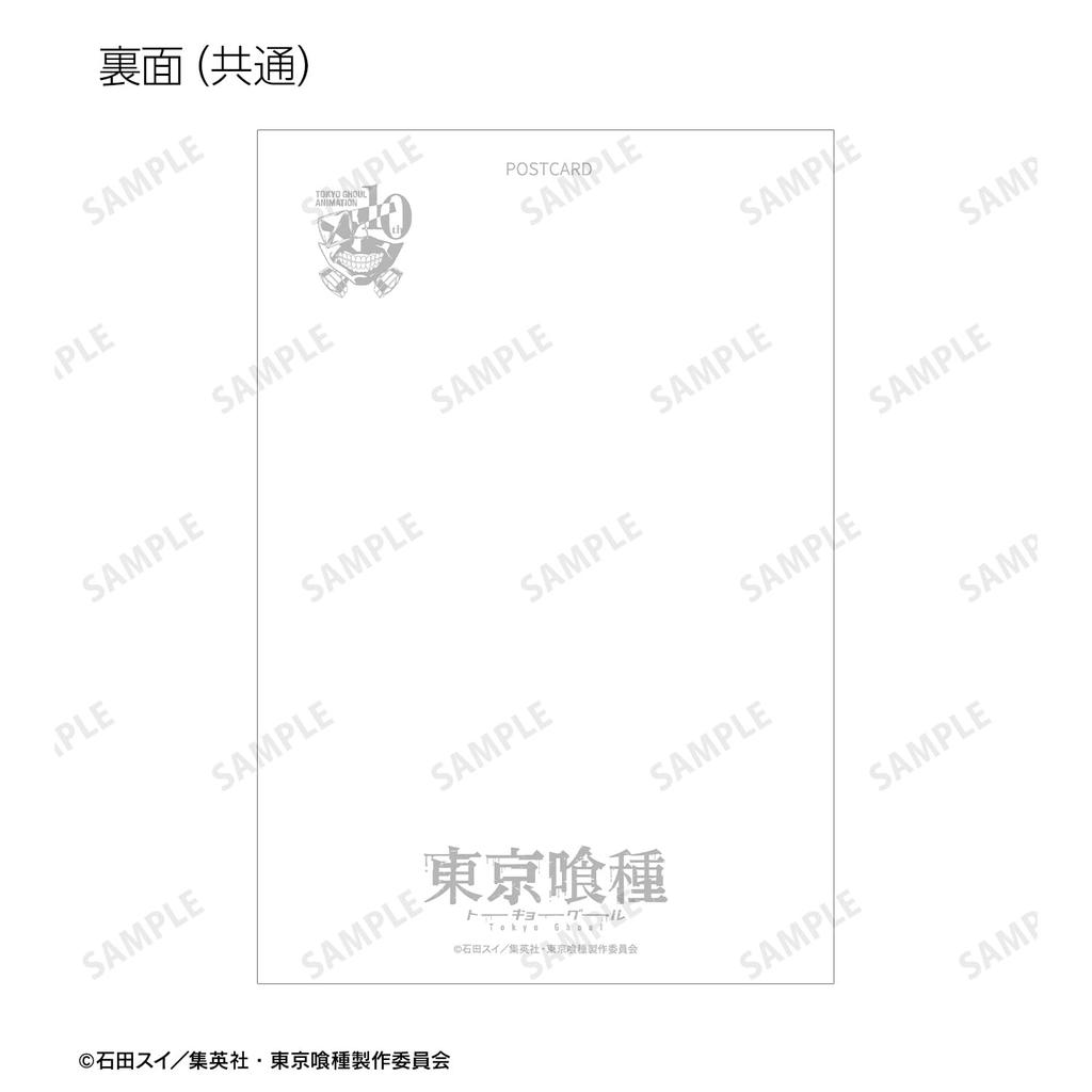 Conjunto de 6 postais com as ilustrações originais de da série anime de TV "Ayumi ver." "Tokyo Ghoul"