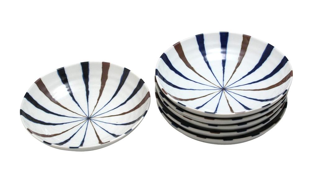 Castle Enterprise Professional Cooking Series: Aijukusa Rokuhei (Deep Plates, 21cm Diameter), Set of 6