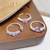 [Qixi Festival Romance] Purple Enamel Dripping Oil Zir*****Pening Ring Butterfly Personality Sweet Dream Niche Ring