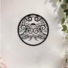 Rustproof Round Metal Wall Art Indoor Outdoor Decor Elegant Sculpture Modern Luxury Gift