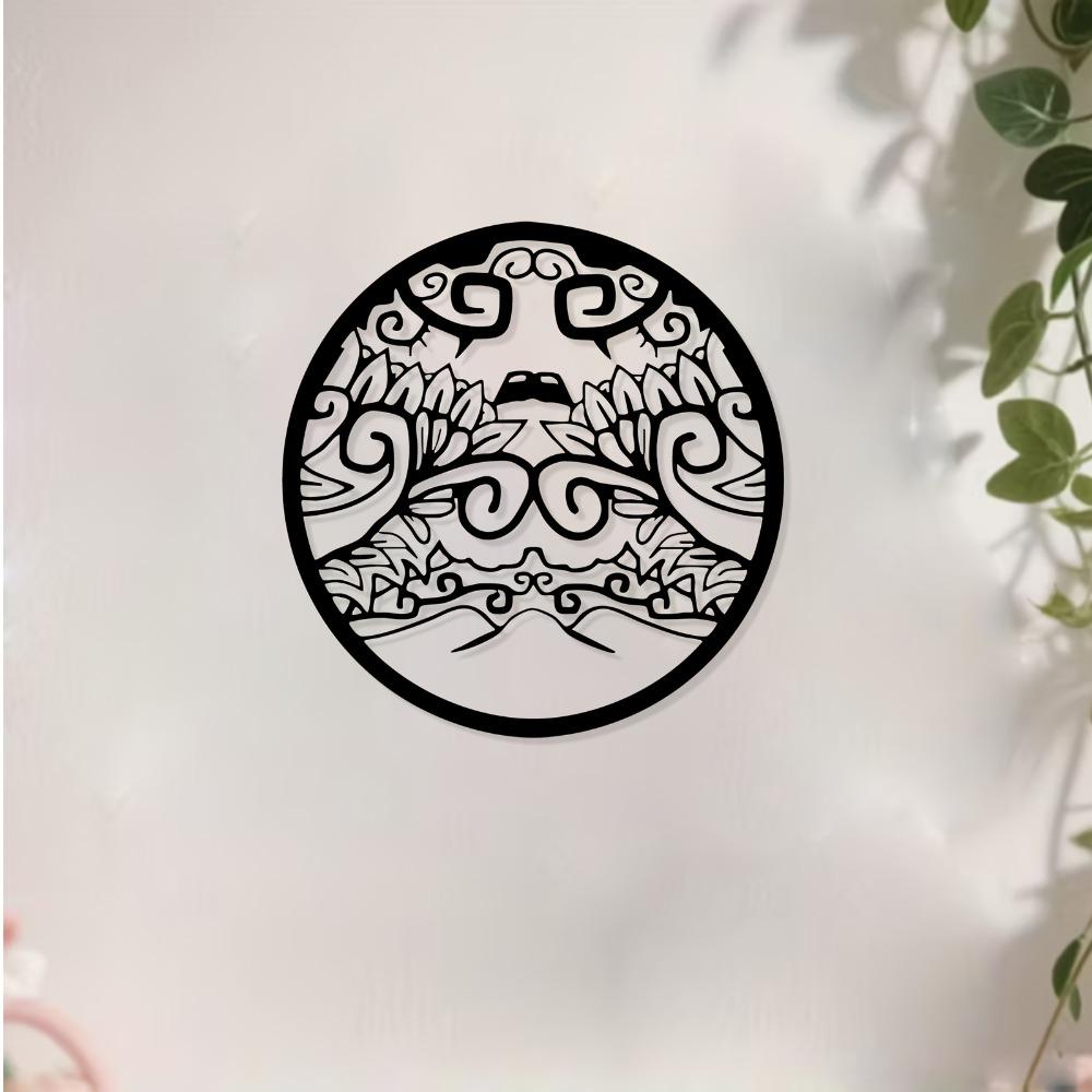 Rustproof Round Metal Wall Art Indoor Outdoor Decor Elegant Sculpture Modern Luxury Gift