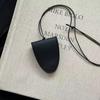 Neck magnetic leather glasses bag Neck card bag Unisex portable long chain key bag Sunglasses storage bag