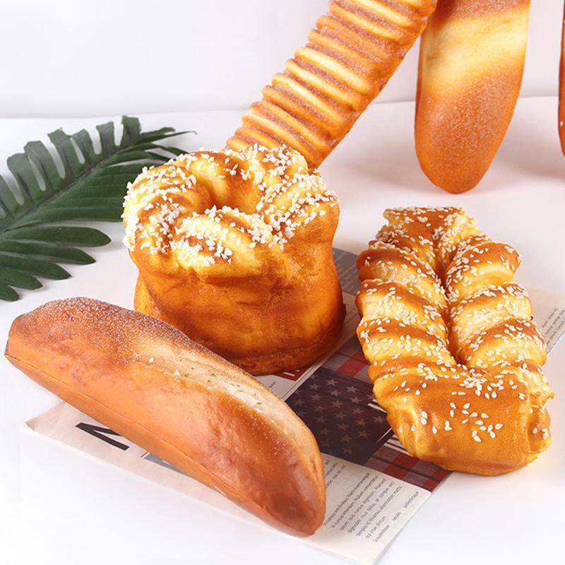 Umělý chléb Dort Toast Měkký PU Model bagety Potravina Falešný chléb Simulační ozdoby Pekárna Dekor Fotografie Rekvizity