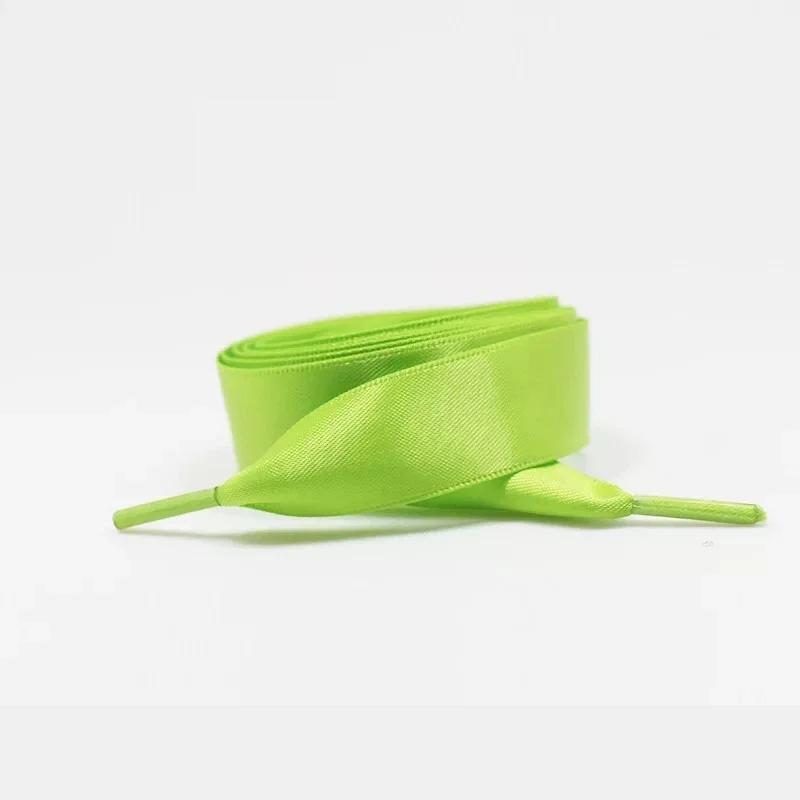 2CM Width Silk Satin Shoelaces Flat Ribbon Shoelace Women Sneakers Boots Shoe laces 22 Colors Length 80CM 100CM 120CM 1Pair