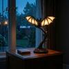 Decorazioni Stanza Gotica Retrò Ramo d'Albero Pipistrello Luce Notturna, Lampada Decorazione da Tavolo in Resina per Halloween Forniture Uniche per Feste con Luce Calda, Spettrale