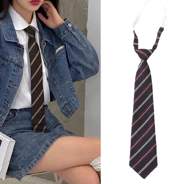 Striped Pre-tied Bow Uniform Bow Tie Girls School Uniform Ties
